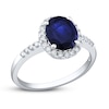 Thumbnail Image 0 of Natural Sapphire Ring 3/8 ct tw Diamonds 14K White Gold
