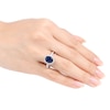 Thumbnail Image 2 of Natural Sapphire Ring 3/8 ct tw Diamonds 14K White Gold