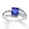 Thumbnail Image 0 of Tanzanite Ring Diamond Accents Sterling Silver