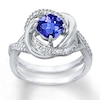 Thumbnail Image 1 of Tanzanite Ring Diamond Accents Sterling Silver