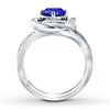 Thumbnail Image 2 of Tanzanite Ring Diamond Accents Sterling Silver