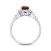 Thumbnail Image 3 of Garnet Ring Lab-Created Sapphires Sterling Silver