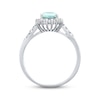 Thumbnail Image 3 of Aquamarine Ring Lab-Created Sapphires Sterling Silver