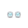 Thumbnail Image 2 of Aquamarine Earrings Lab-Created Sapphires Sterling Silver