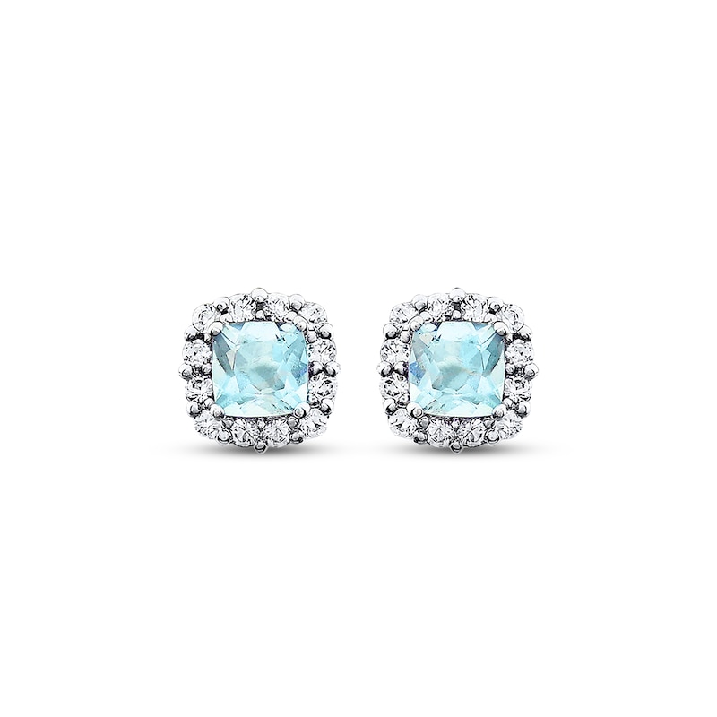 Aquamarine Earrings Lab-Created Sapphires Sterling Silver | Kay Outlet