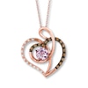 Thumbnail Image 0 of LeVian Amethyst Necklace 1/6 ct tw Diamonds 14K Strawberry Gold