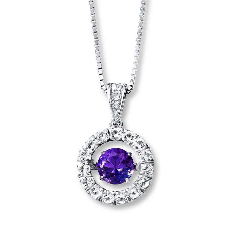 Main Image 1 of Unstoppable Love Amethyst & Topaz Sterling Silver Necklace
