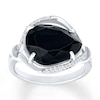 Thumbnail Image 0 of Black Onyx Ring 1/15 ct tw Diamonds Sterling Silver
