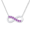 Thumbnail Image 0 of Infinity Necklace Amethysts 10K White Gold