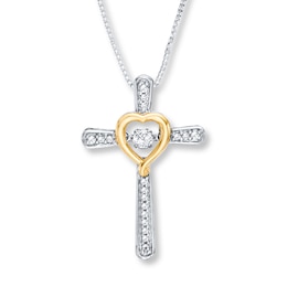 Unstoppable Love Necklace White Topaz Sterling Silver/10K Gold