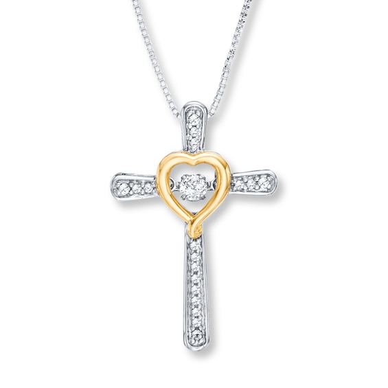 Unstoppable Love Necklace White Topaz Sterling Silver/10K Gold