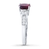Thumbnail Image 3 of Garnet Ring White Topaz Sterling Silver