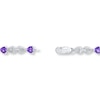 Thumbnail Image 3 of Amethyst Heart Bracelet Diamond Accents Sterling Silver