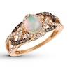 Thumbnail Image 1 of Le Vian Neopolitan Opal Ring 1/2 ct tw Diamonds 14K Gold