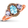 Thumbnail Image 1 of Le Vian Aqua/Tanzanite Ring 1/6 ct tw Diamonds 14K Gold