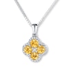 Thumbnail Image 0 of Citrine & White Topaz Necklace Sterling Silver