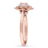 Morganite Ring 1/8 ct tw Diamonds 10K Rose Gold