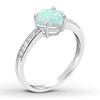 Thumbnail Image 2 of Lab-Created Opal Ring Lab-Created Sapphires Sterling Silver
