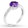 Thumbnail Image 1 of Amethyst Ring White Topaz Sterling Silver