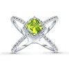 Thumbnail Image 0 of Peridot Ring White Topaz Sterling Silver