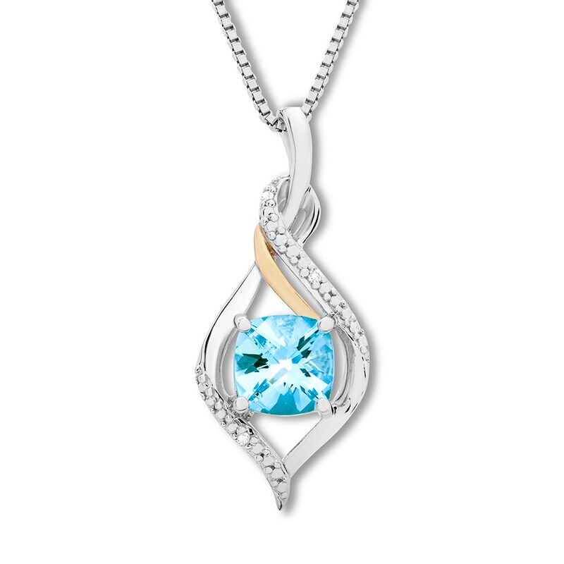 Main Image 2 of Blue Topaz & Diamond Gift Set
