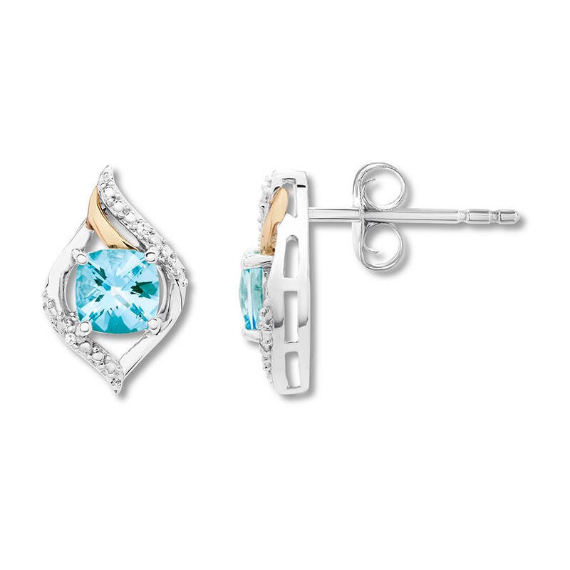 Main Image 3 of Blue Topaz & Diamond Gift Set