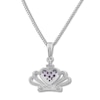 Thumbnail Image 3 of Crown Necklace Amethysts/Diamonds Sterling Silver