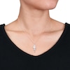 Thumbnail Image 2 of Cultured Pearl Necklace 1/8 ct tw Diamonds 10K Rose Gold