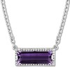 Thumbnail Image 1 of Amethyst & White Sapphire Necklace Sterling Silver