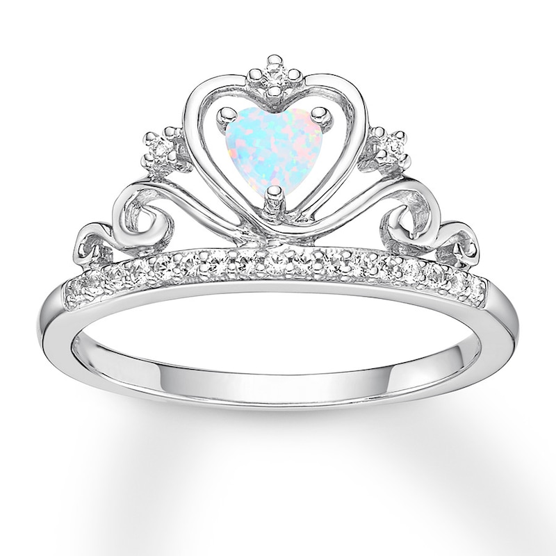 Engraved Sterling Silver Crown Monogram Ring