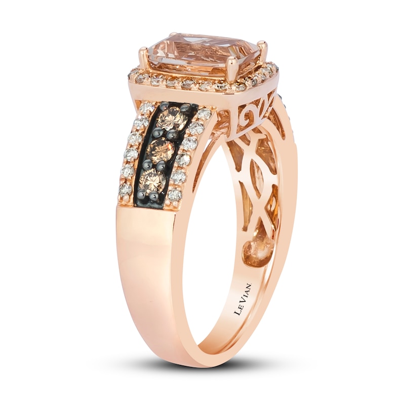 Le Vian Morganite Ring 5/8 ct tw Diamonds 14K Strawberry Gold