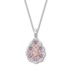 Thumbnail Image 1 of Lab-Created Opal Necklace Amethyst Sterling Silver/10K Gold