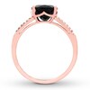 Black Onyx Ring 1 15 Ct Tw Diamonds 10k Rose Gold Kay Outlet
