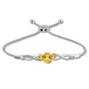 Thumbnail Image 0 of Citrine Bolo Bracelet Lab-Created Sapphires Sterling Silver