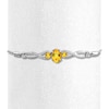 Thumbnail Image 1 of Citrine Bolo Bracelet Lab-Created Sapphires Sterling Silver