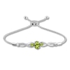 Thumbnail Image 0 of Peridot Bolo Bracelet Lab-Created Sapphires Sterling Silver