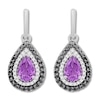 Thumbnail Image 0 of Amethyst Earrings 1/4 ct tw Diamonds Sterling Silver