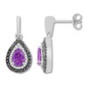 Thumbnail Image 2 of Amethyst Earrings 1/4 ct tw Diamonds Sterling Silver