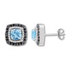 Thumbnail Image 2 of Blue Topaz Earrings 1/4 ct tw Diamonds Sterling Silver