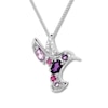 Thumbnail Image 0 of Amethyst Hummingbird Necklace Sterling Silver