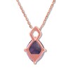 Thumbnail Image 4 of Amethyst Necklace with Diamonds 10K Rose Gold