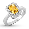 Thumbnail Image 3 of Citrine Ring Lab-Created White Sapphires Sterling Silver