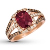 Le Vian Rhodolite Garnet Ring 7/8 ct tw Diamonds 14K Gold