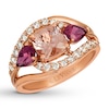 Le Vian Morganite & Garnet Ring 1/2 ct tw Diamonds 14K Gold