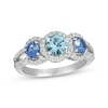 Le Vian Aquamarine & Tanzanite Ring 1/3 ct tw Diamonds 14K Vanilla Gold