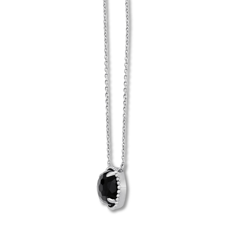 Main Image 2 of Black Onyx Necklace Sterling Silver