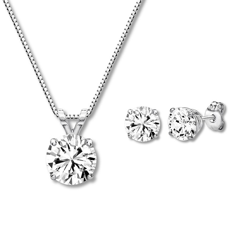 White Topaz Box Set Sterling Silver Kay Outlet