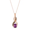 Thumbnail Image 1 of Le Vian Amethyst Necklace 1/4 ct tw Diamonds 14K Strawberry Gold