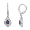 Thumbnail Image 1 of Amethyst Earrings White Topaz Sterling Silver