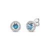 Thumbnail Image 0 of Blue Topaz & Lab-Created White Sapphire Earrings Sterling Silver